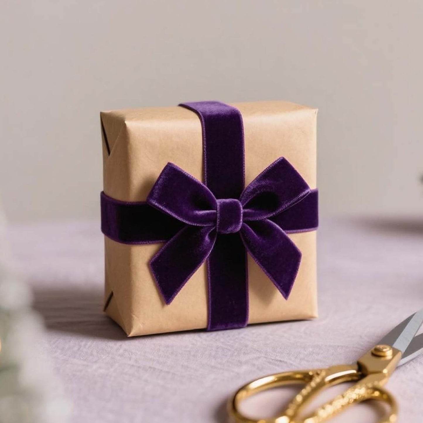 LaRibbons Thin Velvet Ribbon 1 Inch x 25 Yards, Purple Velvet Ribbon for Christmas Tree, Gift Wrapping, Wreath Bow, Outdoor Decoration - Crafty Corner