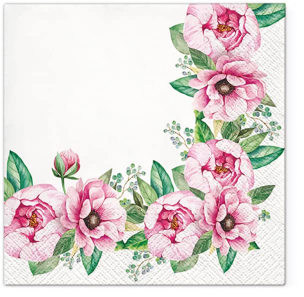 20 ct 13x13 Flowers Paper Luncheon Decoupage Napkins (20 Count)