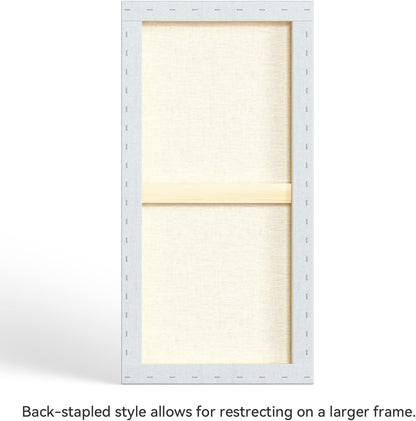 PHOENIX 18x36 Inch 2 Pack Gallery Canvas - 1.5 in Thick Extra Large Long Canvases for Painting - Deep Edge 100% Cotton 11 Oz. Gesso Primed White Blank Professional Canvas Oil & Acrylic Paints
