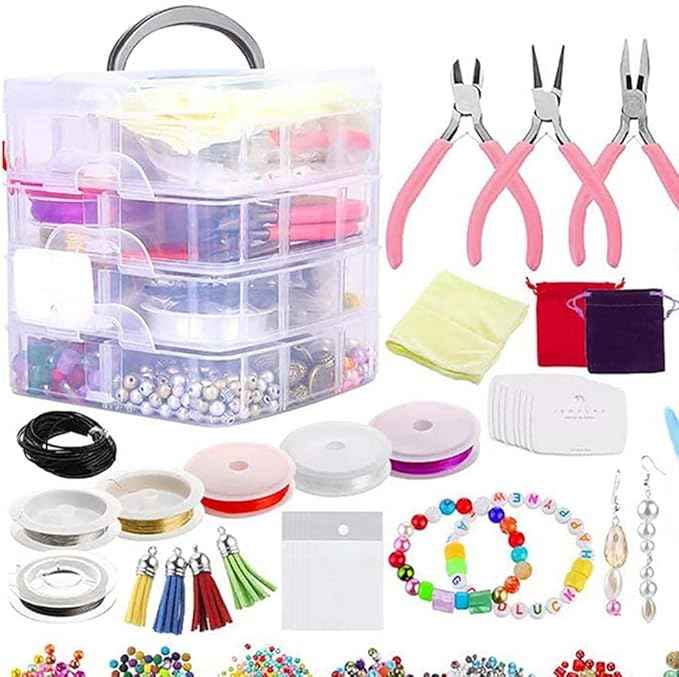 2015pcs Jewelry Findings Making Starter Supplies Kit Repair Tool Set for Bracelet Necklace Rings DIY Decor Tool