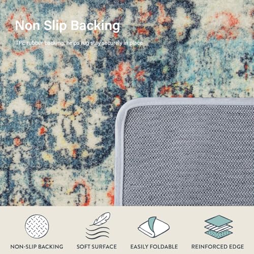 Reine Bohemian Floral Medallion Runner Rug