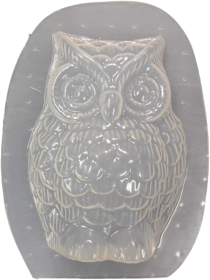 4 inch Garden Owl Plastic Craft Mold use with Concrete or Cement to Make 7231