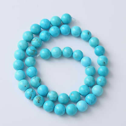 4mm 90pcs A+ Natural Blue Turquoise Beads Round Spacer Loose Stone Beads for Jewelry Making DIY Bracelet Necklace Accessories