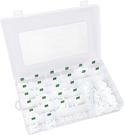 Letter Board Letters Only,504 PRE-Cut Characters (1 Inch,White) with Sorting Tray,Felt Board Letters