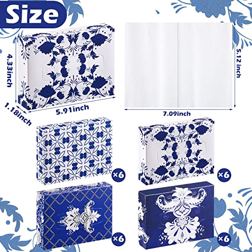 24 Packs 960 Sheets Tissue Cube Car Facial Boxes Disposable Facial Travel Tissues Holder for Car 2 Ply 40 Sheets for Household Kitchen School Bathroom (960 Count)