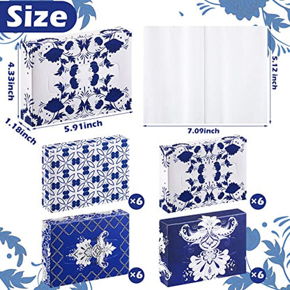 24 Packs 960 Sheets Tissue Cube Car Facial Boxes Disposable Facial Travel Tissues Holder for Car 2 Ply 40 Sheets for Household Kitchen School Bathroom (960 Count)