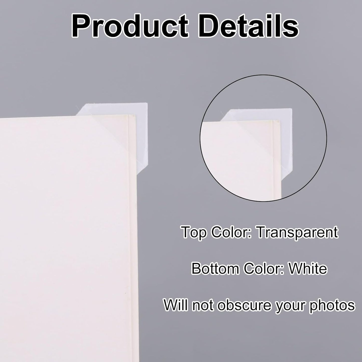 15 Sheets Photo Mounting Corners for Scrapbooking, Clear Self Adhesive Scrapbook Corners Stickers Supplies Accessories for DIY Album Pictures Personal Journal Memory Books