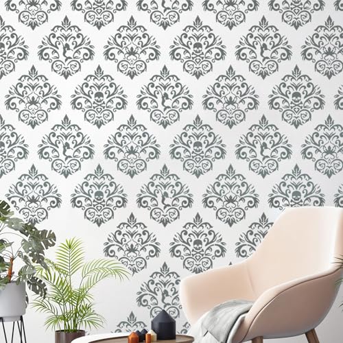 Damask Stencils for Walls Stencils for Painting Large Pattern 12inch