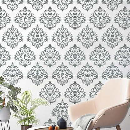 Damask Stencils for Walls Stencils for Painting Large Pattern 12inch