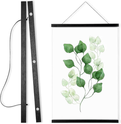WITCOLOR Magnetic Poster Hanger Frame, 8x10 8x12 8x20 Black Poster Frames Wood Wooden Magnet Hanging Kit for Walls Print Poster Canvas Artwork Diamond Painting