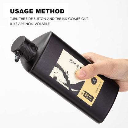 250 ML/8.8 OZ Calligraphy and Sumi Liquid Ink - Versatile Elegance for Chinese Traditional Art Works and Japanese Brush Art - Crafty Corner