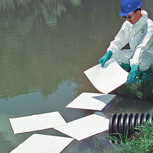Oil Mat - Oil-Only Absorbent - 100 Pads per Bag - 15" x 20" - Absorbs Up to 28 Ounces - MAT403 (100 Count)