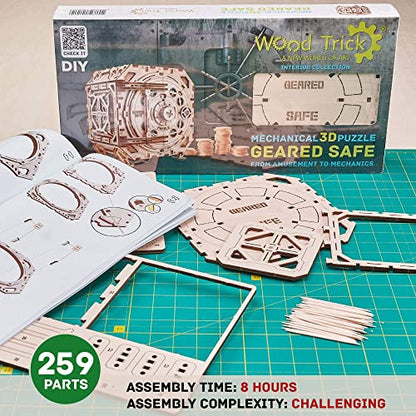 Safe Locker Puzzle Box 3D Wooden Puzzles for Adults to Build