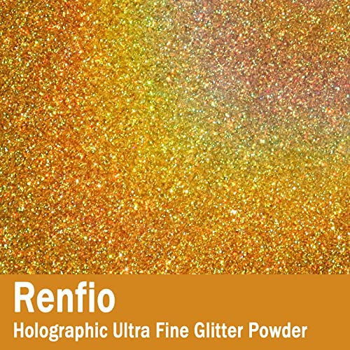 Holographic Ultra Fine Gold Glitter Powder Metallic Resin Glitter