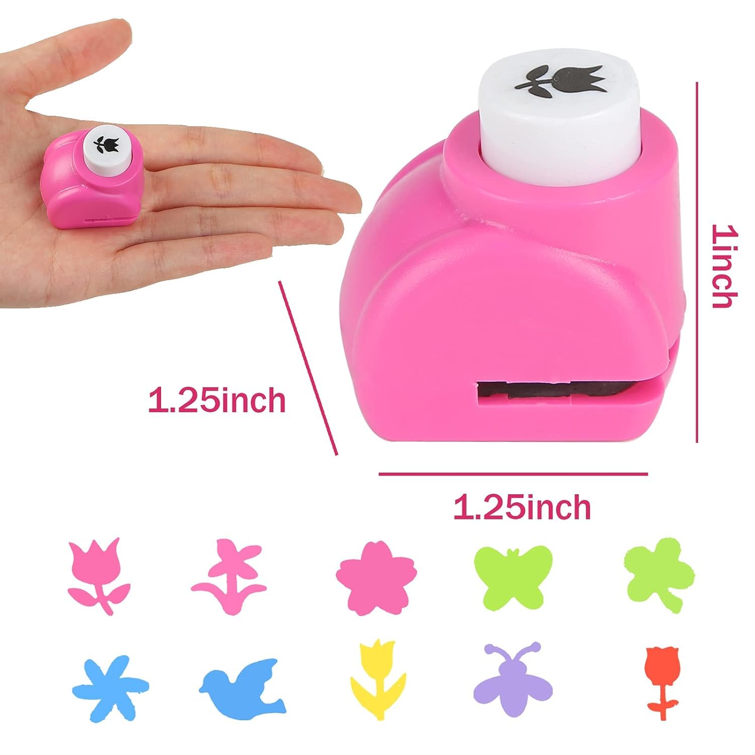LOVEINUSA 10 PCS Flower Shaped Craft Hole Punch Set for DIY Crafting, Scrapbooking,Tissue Paper for Gift Bags, Festival Wedding Paper DIY Projects, Gift Tags, Mini Cutter Nail Arts Crafts - Crafty Corner
