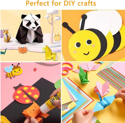 A4 Origami Paper White 100 Sheets, 8.27×11.7 inch Double Sided Color Easy Fold Big Origami Paper A4 Colored Copy Papers Thin 70gsm for Beginners, DIY handwork Art and Craft Projects (210 x 297 mm) - Crafty Corner