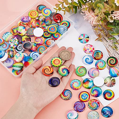 70pcs 25mm Glass Dome Cabochons
