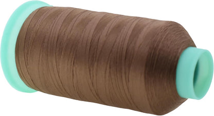 Mandala Crafts Bonded Nylon Thread - Coyote Brown Heavy Duty Sewing Threads - 1500 YDs Size 69 210D T70 Tex 70 for Leather, Jeans, Weaving, Outdoor, Marine, Upholstery
