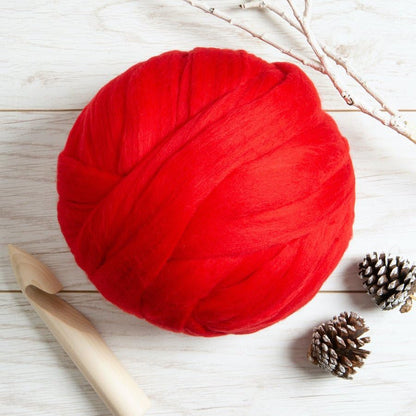 Colored Natural Wool roving
