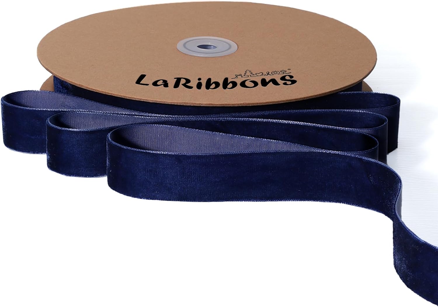LaRibbons Thin Velvet Ribbon 1 Inch x 25 Yards, Navy Velvet Ribbon for Christmas Tree, Gift Wrapping, Wreath Bow, Outdoor Decoration - Crafty Corner