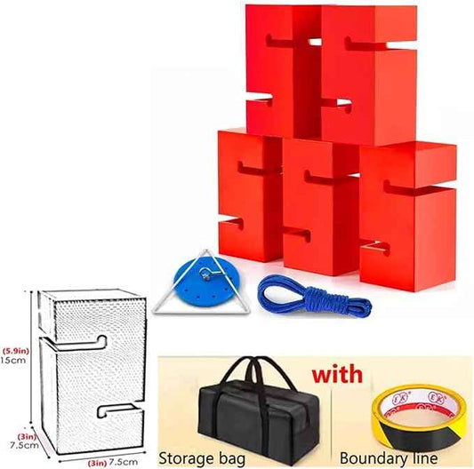 Team Building Team Tower Game Adults Work Outdoor Activities Field Day Teamwork Block Stacking Game Kit for Office School Group