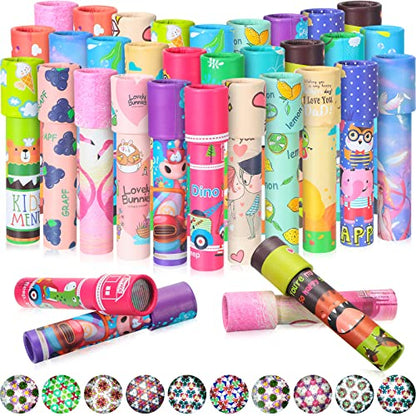 30 Pcs Valentines Day Kaleidoscopes Party Favors Vintage Mini Kaleidoscope Party Favor Educational Toy for Kids Return Gifts School Classroom Prizes Goodie Bag Fillers (30 Count)