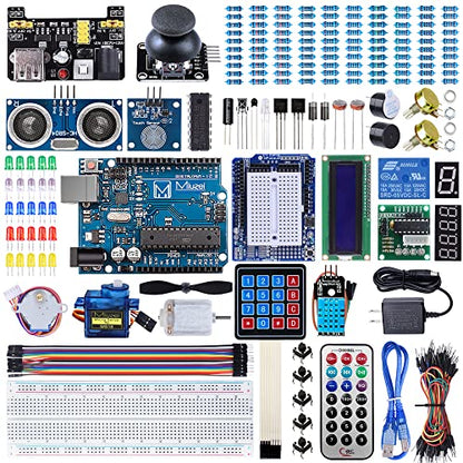 Starter Kit with Breadboard Power Supply Compatible with Arduino IDE