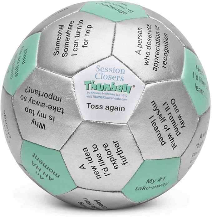 Trainers Warehouse 6" Thumball Collection, 32 Prompts for Conversation, Team Building, Relationship and Training