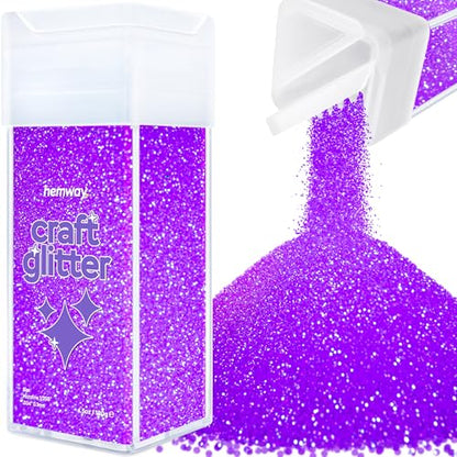 Craft Glitter Shaker Fluorescent Purple 110g Microfine (3.8 Ounce)