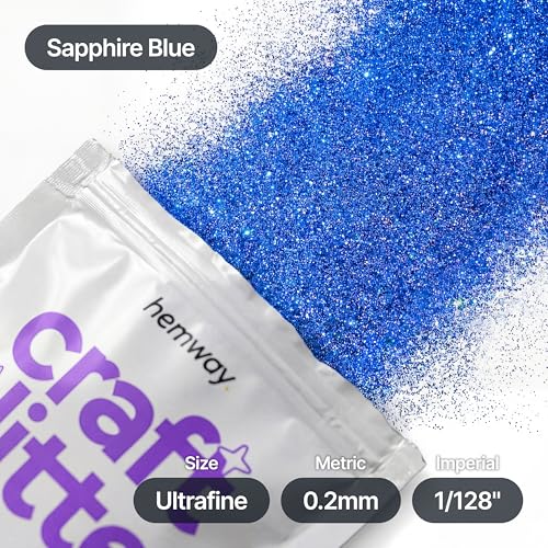 Craft Glitter Sapphire Blue 100g Ultrafine Glitter (3.5 Ounce)