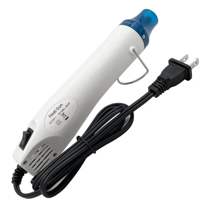 Mini Heat Gun, Portable Hot Air Gun Tool for DIY Crafts Heat Shrink Gun for Epoxy Resin, Embossing, Shrinking Wrapping Drying Paint Removing Stickers (White) - Crafty Corner