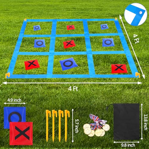 Outdoor Giant Tic Tac Toe Bean Bag Toss Games for Kids Adults Family