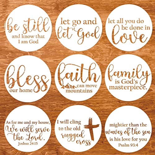 Christian Stencils for Painting on Wood 12" Stencils for Crafts Reusable