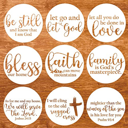 Christian Stencils for Painting on Wood 12" Stencils for Crafts Reusable