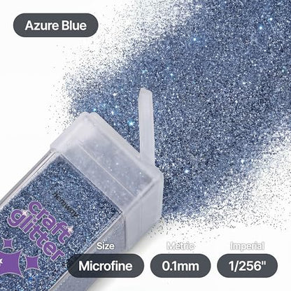 Craft Glitter Shaker Azure Blue 130g Microfine (4.6 Ounce)