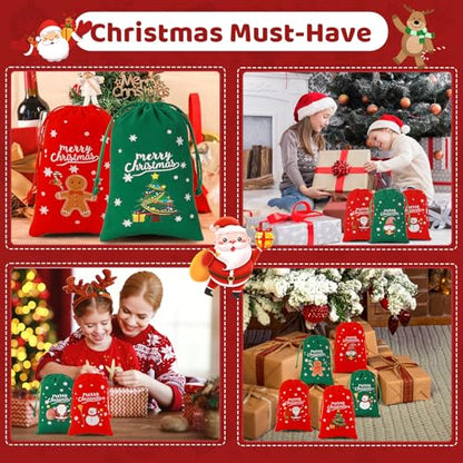 Christmas Bags with Drawstring (12.1695 Ounce)