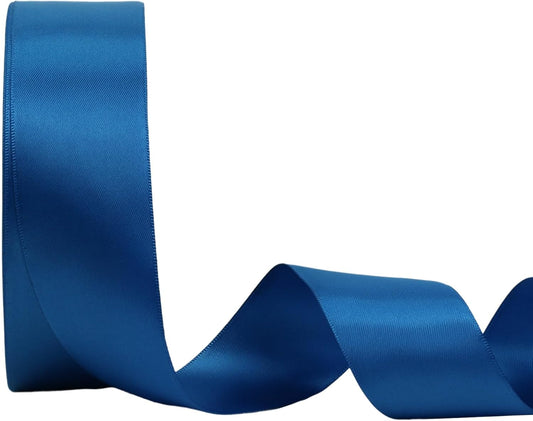 LaRibbons 1 1/2 Inch 50 Yard Double Faced Satin Ribbon,Royal Blue Satin Craft Fabric Ribbon for Gift Wrapping Floral Bouquets Wedding Party Decoration - Crafty Corner