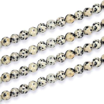 70pcs Adabele Natural Dalmatian Jasper Healing Gemstone 10mm (0.39 inch) Round Loose Beads Gem Stone Spacer for Craft Jewelry Making GF17-10