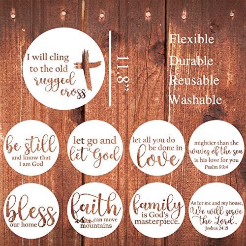Christian Stencils for Painting on Wood 12" Stencils for Crafts Reusable