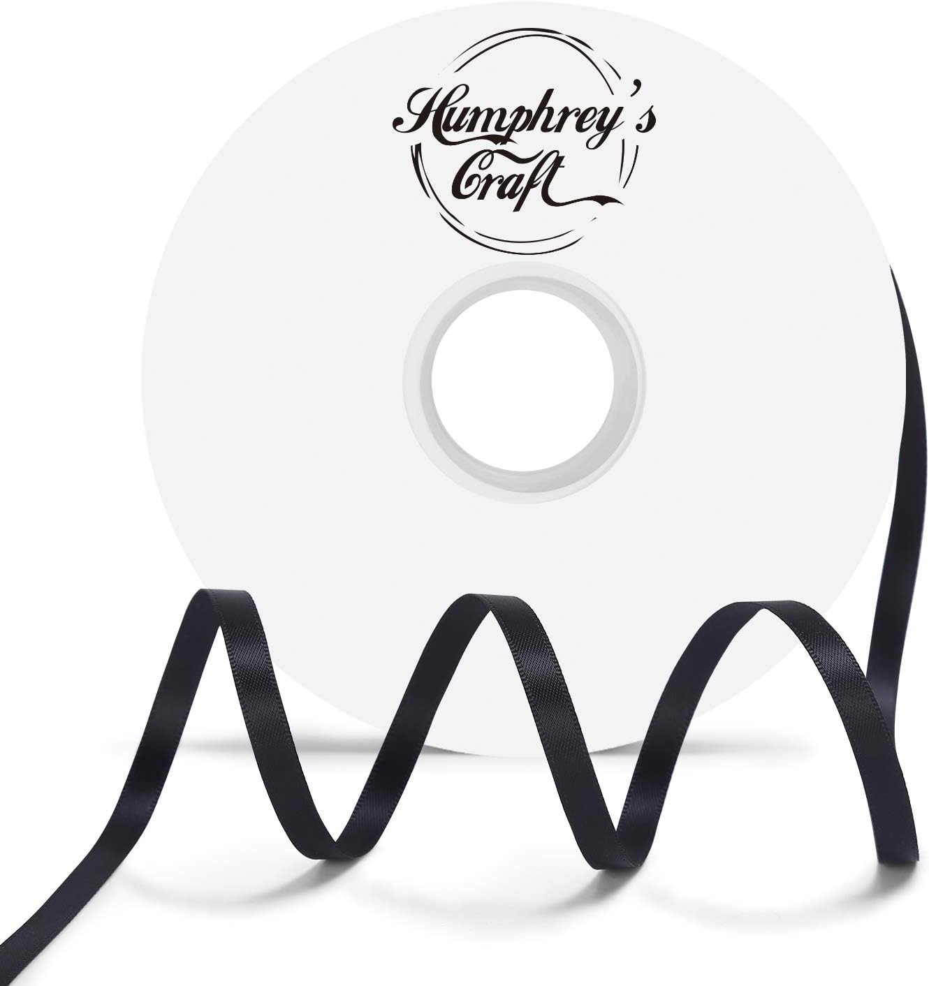 Humphrey's Craft 1/4 Inch Black Double Faced Satin Ribbon - 100 Yards for Crafts Gifts Wrapping Christmas Wedding DIY Bows Sewing Decor Invitation Card. - Crafty Corner