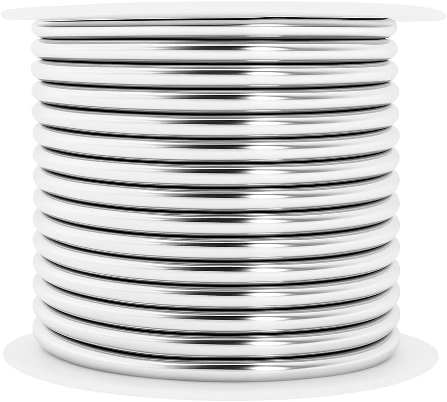 Mandala Crafts 10 Gauge Anodized Aluminum Craft Wire for Jewelry Making - 120 FT Colored Flexible Silver Copper Tone Wire - Bendable for Bonsai Armature Crafting Sculpting - Crafty Corner