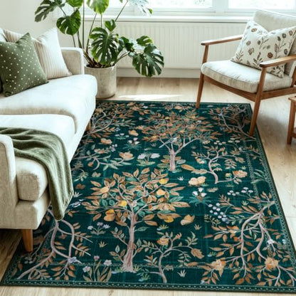 Boho Washable 5x7 Area Rugs (35 Sq Ft)