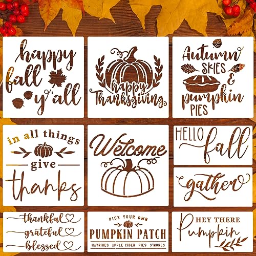 Fall Stencils for Painting 12" Fall Stencils for Door Mats (10 Count)