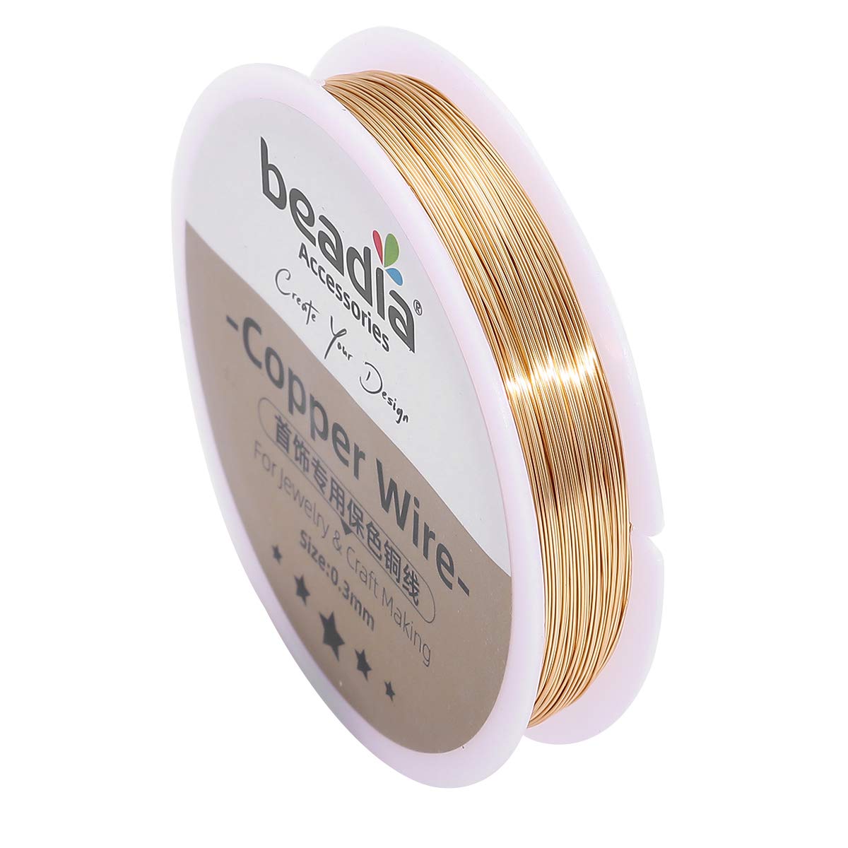 KC Gold Copper Wire 0.3mm Bead Cord for Bracelet Necklace Charm Beading Jewelry Making 54yard - Crafty Corner