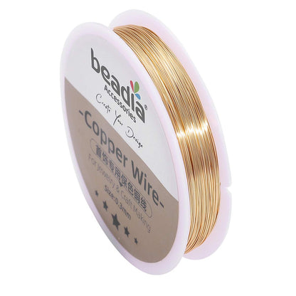 KC Gold Copper Wire 0.3mm Bead Cord for Bracelet Necklace Charm Beading Jewelry Making 54yard - Crafty Corner