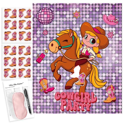 Western Cowgirl Birthday Party Games for Kids Pin The Boot on The Cowgirl Game for Western Rodeo Disco Birthday Party Decorations Favors Supplies