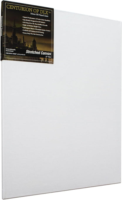 Centurion Deluxe Professional Oil Primed Linen Stretched Canvas, 11oz Linen, 5x7 - Box of 6, 0.67" Deep Canvases, Kiln-Dried Stretchers, Back Stapled, Premium Medium Weight Canvas for Oil Paintings