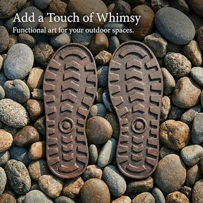 Lulu Décor Cast Iron Footprint Stepping Stone