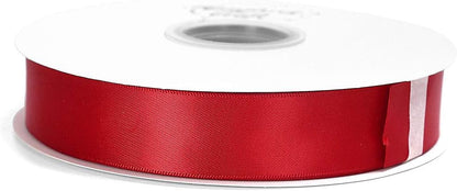 Satin Ribbon 1 Inch Red Double Faced - 25 Yards for Gift Wrapping DIY Bows Crafts Bridal Bouquet Cutting Ceremony Sewing Christmas Wedding Baby Shower Decoration Humphrey's Craft - Crafty Corner
