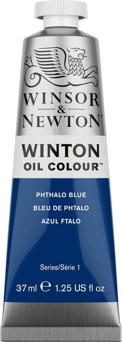 Winsor & Newton Winton Oil Color, 37ml (1.25-oz) Tube, Phthalo Blue